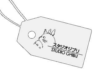 Exemple d'étiquette officielle © Studio Ghibli garantissant l'authenticité d'une peluche