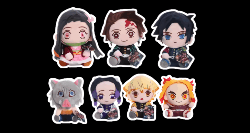 Bannière de la collection officielle des peluches Demon Slayer Kimetsu no Yaiba